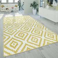  Ethno mintájú szőnyeg sárga-fehér, modell 20676, 60x100cm