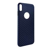 Hoco HOCO DELICATE SHADOW szilikon telefonvédő (karbon minta, logó kivágás) SÖTÉTKÉK Apple iPhone XS M...