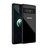 Samsung IPAKY műanyag telefonvédő (szilikon keret, közepesen ütésálló, átlátszó hátlap) FEKETE Samsung Ga...