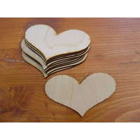 Nincs Natúr fa - Romantik szív lyuk nélkül 6x9cm 10db/csomag