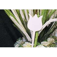 Nincs Natúr fa - Beszúrható tábla tulipán 37cm