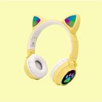 Cat Cat Vezeték Nélküli Világító Fejhallgató Bluetooth 5.0 Sárga