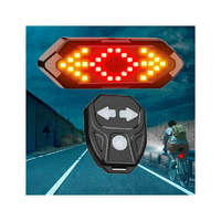RPP Akkumulátoros hátsó LED biciklilámpa, index, hang- és fényjelzés, távirányítóval