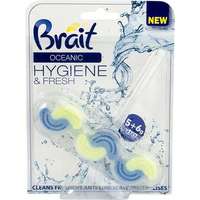 Brait Hygiene and fresh WC tisztító blokk, 2 fázisú, 45 g, "Brait Hygiene and fresh", óceán