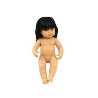 Miniland Baba - ázsiai lány, hajas, 38 cm-es, vízálló, MINILAND, ML31056
