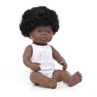Miniland Baba, afrikai lány, fehérneműben, 38 cm, Miniland ML31154