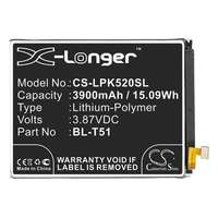 LG CAMERON SINO Li-Polymer akku (3,87V / 3900mAh, LG BL-T51 kompatibilis) FEKETE LG K52 (LMK520), LG...