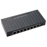  Ethernet switch, 8 portos hálózati elosztó, 8 x 10/100/1000 Mbps, fekete
