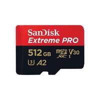SanDisk Sandisk 214507 MicroSD Extreme Pro kártya 512GB, 200/140 MB/s, A2 C10 V30 UHS-I U3