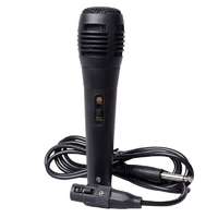  Vezetékes Mikrofon, 6,35mm,1.5m kábel, FS-02 fekete