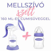 Lansinoh Lansinoh 2 fázisú kézi mellszívó 160ml cumisüveggel szettben