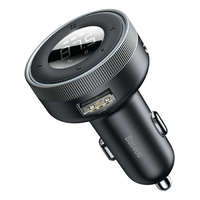 Baseus A BASEUS Edgevezze az autó LED vezeték nélküli 2x USB / 3,5mm jack MP3 töltő Bluetooth 5.0 3.4a f...