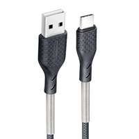Forcell FORCELL Karbon kábel USB C típusra QC3.0 3A CB-02B fekete 1 méter