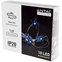 Entac Entac meleg fehér, elemes LED Fényfüzér 10db izzóval 1,3m - Csillag