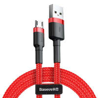 Baseus Baseus Cafule kábel tartós nejlon fonott vezeték USB / micro USB QC3.0 2.4A 1M piros (CAMKLF-B09)