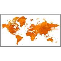 Stiefel Föld fali dekortérkép narancssárga színben faléces kivitelben 100x70