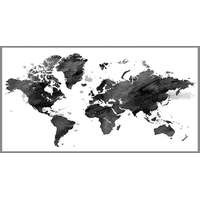 Stiefel Föld fali dekortérkép antracit színben faléces kivitelben 100x70