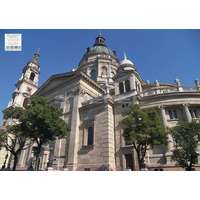 Stiefel Bazilika tányéralátét könyöklő + hátoldalon Budapest belváros térképe