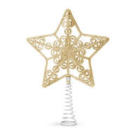 Nonbrand Karácsonyfa csúcsdísz - csillag alakú - 20 x 15 cm - arany