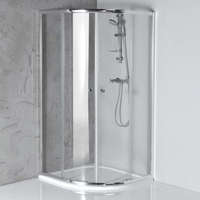 HD Aqualine Arleta 90X90 cm íves két tolóajtós zuhanykabin 4 mm biztonsági üveggel, 185 cm magas