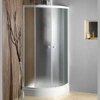 HD Aqualine Arlen 90X90 cm íves két tolóajtós zuhanykabin 4 mm brick biztonsági üveggel, 185 cm magas