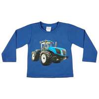  Hosszú ujjú póló - Traktor #kék - 86-os méret