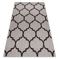 My carpet company kft Fonott sizal floorlux szőnyeg 20608 marokkói rácsos ezüst / fekete 200x290 cm