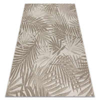 My carpet company kft Fonott sizal floorlux szőnyeg 20504 levelek pezsgő / sötét szürke dzsungel 200x290 cm