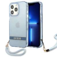 Guess Guess GUHCP13LHTSGSB iPhone 13 Pro / 13 6,1 "kék kemény tok áttetsző Stap