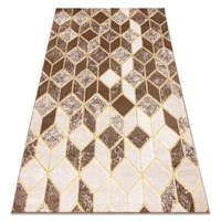 My carpet company kft Modern MEFE szőnyeg B400 Kocka, geometriai 3D - sötét bézs 120x170 cm