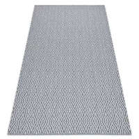 My carpet company kft Fonott Sizal CASA Eco szőnyeg boho gyémánt 22084 antracit / sárga, újrahasznosított szőnyeg 75x150 cm