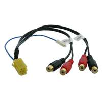  Mini ISO - RCA Aranyozott erősítő adapter kábel 552102 (4RCA)