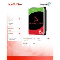 Seagate Seagate IronWolf Pro NAS 3.5" 2TB SATAIII 7200RPM 256MB belső merevlemez