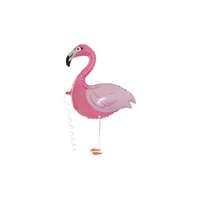 Grabo S.R.L. Sétáló flamingó fólia lufi, 98 cm-es