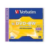 Verbatim Verbatim újraírható, 4,7GB, 4x, normál tok, DVD+RW lemez