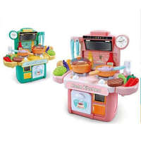 Magic Toys Magic Toys Játékkonyha 26 db kiegészítővel és fénnyel kétféle változatban #rózsaszín-kék