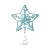 Nonbrand Karácsonyfa csúcsdísz - csillag alakú - 20 x 15 cm - világoskék