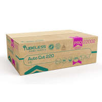TUBELESS Tubeless AUTOCUT PRO 220 tekercses kéztörlő 2 rétegű, fehér, 100% cellulóz, 221,5m, 6db/karton