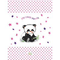 Panda Babastar merev pelenkázó lap 50*70 cm - rózsaszín panda