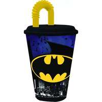 Batman Batman Szívószálas pohár, műanyag 430 ml BPA Mentes