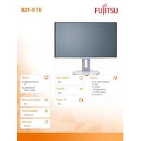 Fujitsu Fujitsu Displays B27-9 TE QHD 68,6 cm (27") 2560 x 1440 pixel Quad HD IPS Szürke