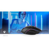 Nedis Gaming Mouse | Vezetékes | 800 / 1200 / 2400 / 3200 / 4800 / 7200 dpi | Állítható DPI | Gombok sz...