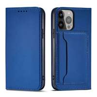 Hurtel Mágneses kártyatartós tok Samsung Galaxy A23 5G flip cover pénztárca állvány kék