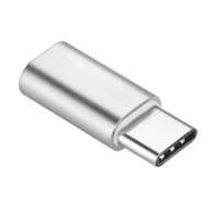 Haffner Adapter: MicroUSB - Type-C (USB-C) ezüst adapter