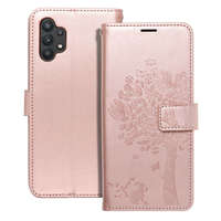 OEM Samsung Galaxy A32 5G Mezzo Book oldalra nyíló flip tok, Rózsaszín/Fa minta