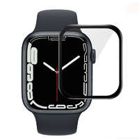  Apple Watch 7 üvegfólia fekete kerettel, PMMA, akril, 9H, edzett, teljes felületen feltapad, 41mm...