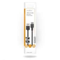 Nedis USB kábel | USB 2.0 | USB-A Dugasz | USB-A Aljzat | 480 Mbps | Nikkelezett | 0.20 m | Kerek | PVC...