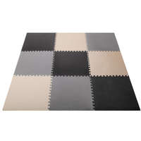 Kik Hab puzzle szőnyeg 9el. szürke-krém-grafit 180cmx180cm