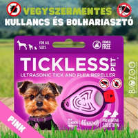  Tickless - Vegyszermentes ultrahangos kullancs- és bolhariasztó medál kutyáknak és macskáknak, TI...