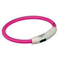 Trixie Trixie 12707 Világító nyakörv gyűrű USB-ről tölthető, pink M-L